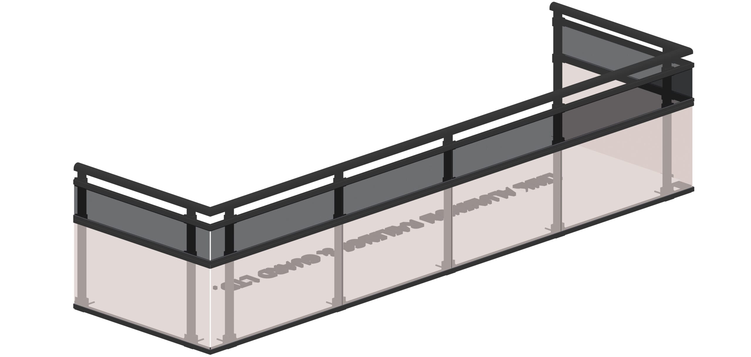 Side mounted double glass